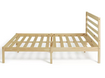 Kaycie Double Bed Frame 4FT6  Wooden - Pine With Pocket Sprung Double Mattress