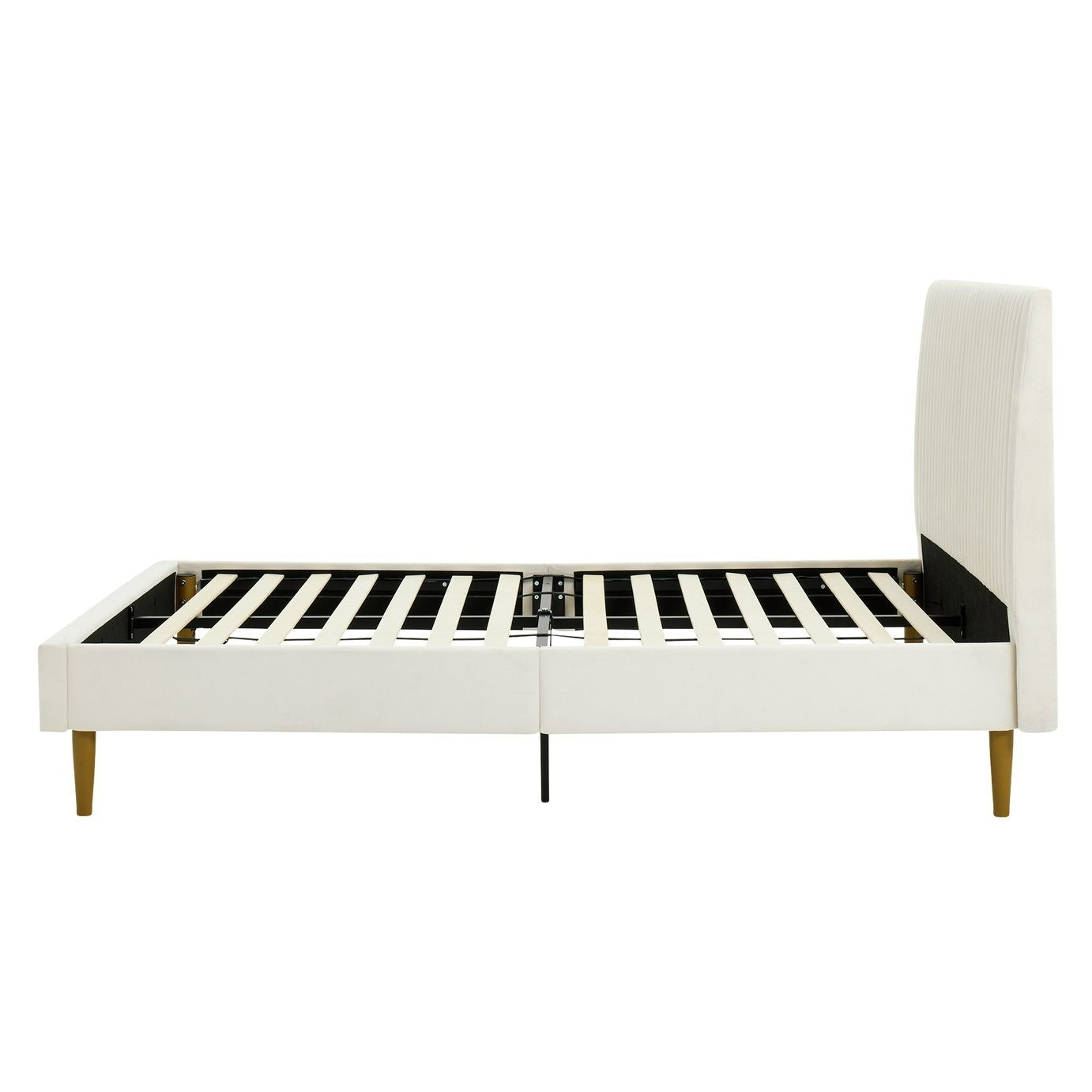 Home Ada Velvet Bed Frame - Natural | Stylish Room Arrangement