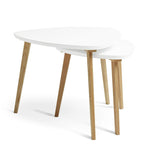 Habitat Cato Nest of 2 Tables - White ( B Grade )