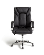 Habitat Leather Faced Office Chair - Black
