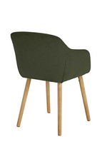 Home Alarik Pair of Fabric Dining Chairs Green | Upholstered Dining Seating
