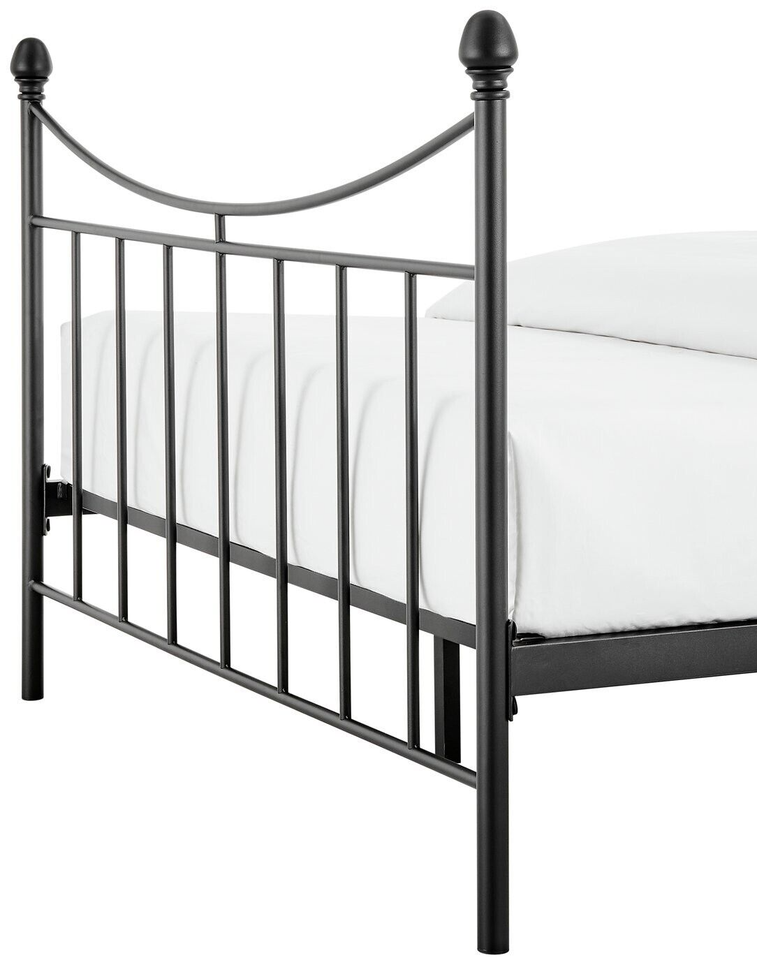 Habitat Home Clara Double Metal Bed Frame - Black | Frame with Mattress Bedroom