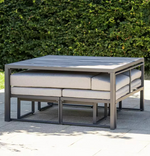 Colmar 8 Seater Space Saving Metal Patio Set-Grey (B GRADE)