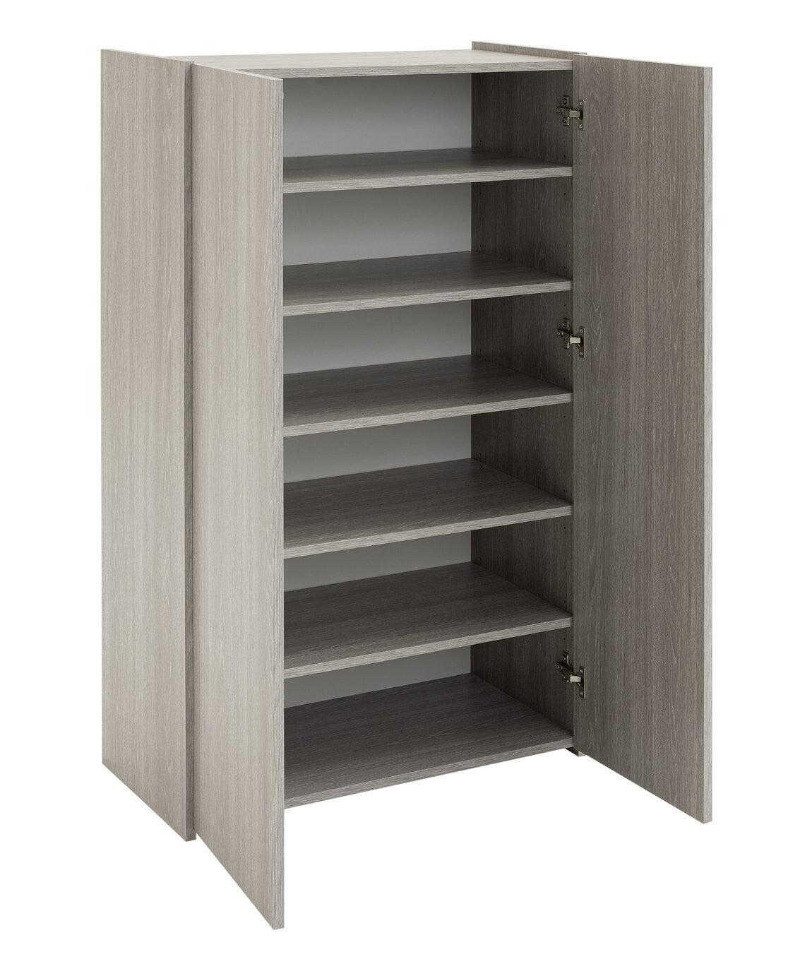 Seville 2 Door Shoe Storage Cabinet - Grey & Oak (B Grade 1023.)