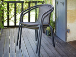 Home 2 Seater Rattan Effect Garden Bistro Set - Brown | Outdoor Patio Furniture