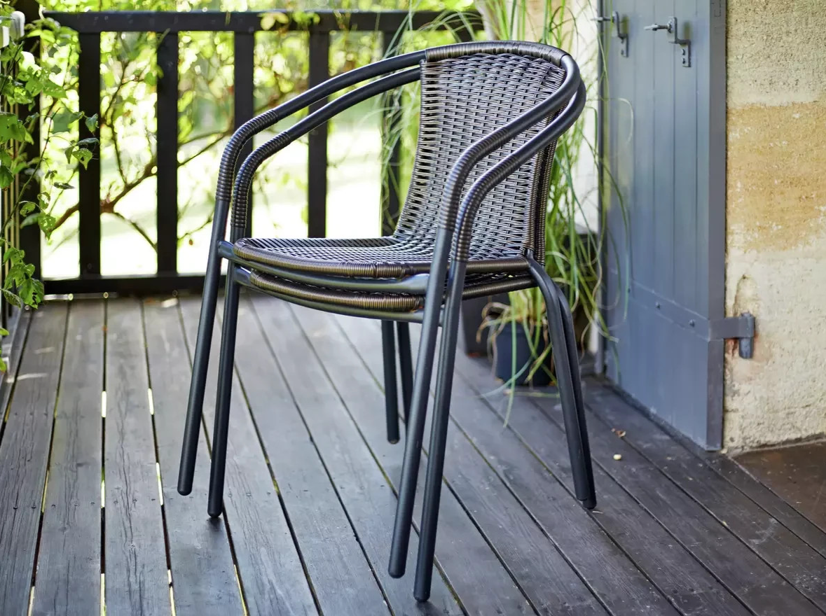 Home 2 Seater Rattan Effect Garden Bistro Set - Brown | Outdoor Patio Furniture