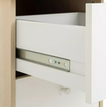 Kids Malibu 3 Drawers Desk - White and Acacia