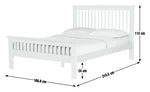 Home Aubrey Kingsize Wooden Bed Frame - Two Tone | Modern Solid Wood King Bed