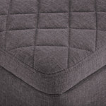 Habitat James Large Fabric Ottoman - Grey Chesterfield Ottoman Footstool Bench