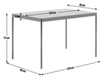 Home Stella Metal 6 Seater Dining Table - Black | Metal Dining Table Black