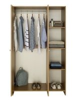 Home Seville 2 Door Open Shelf Wardrobe - Oak Effect | Wardrobe with shelving