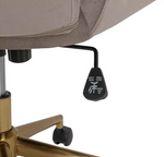 Clarice Velvet Office Chair Beige | Upholstered Desk Chair Home Office Furniture