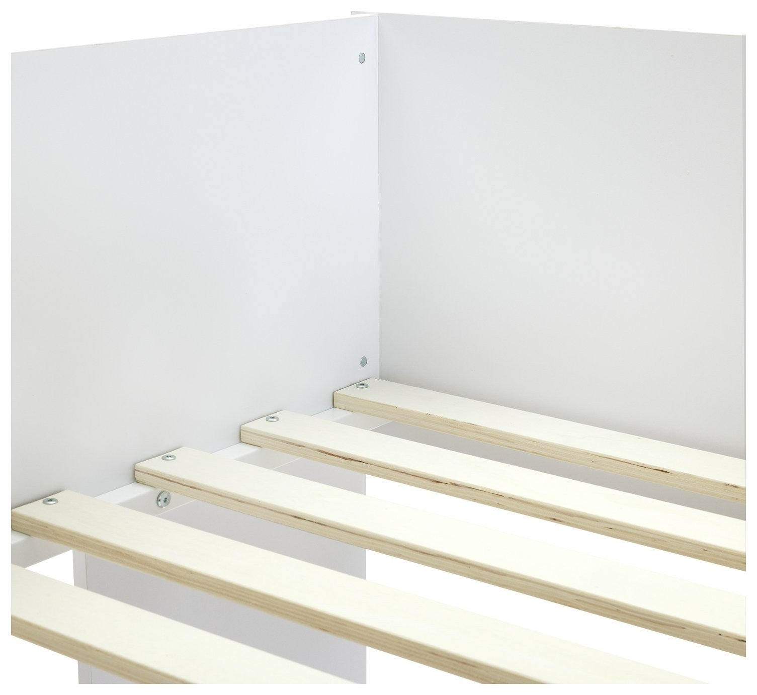 Norah Teen Slatted High Sleeper Bed Frame- White | Teen Loft Bed