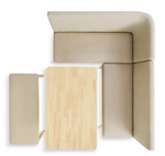 Home Conny Corner Dining Set Natural | Space Saving Kitchen Dining Furniture Set