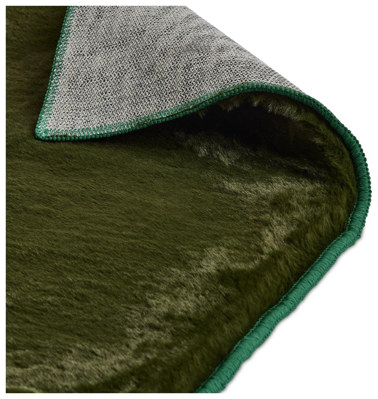 Cosy Soft Moss Green Short Pile Rug - 230x160cm