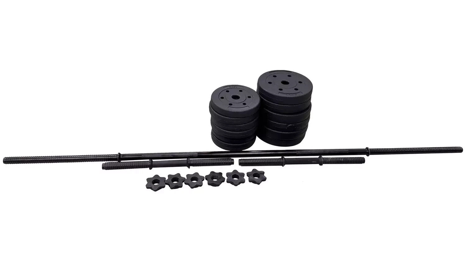 Opti Vinyl Dumbbell and Barbell Set 25kg | Strength Training Weights Home Gym