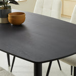 Home Cobin 4 Seater Dining Table - Black | Modern dining table