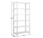 Home Karee 6 Tier Shelving Unit - Natural | Wood Effect Storage Shelf Bookcase