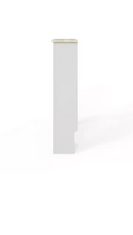 GFW Longslow Small Radiator Cover Grey & Oak | Modern Radiator Cabinet Furniture