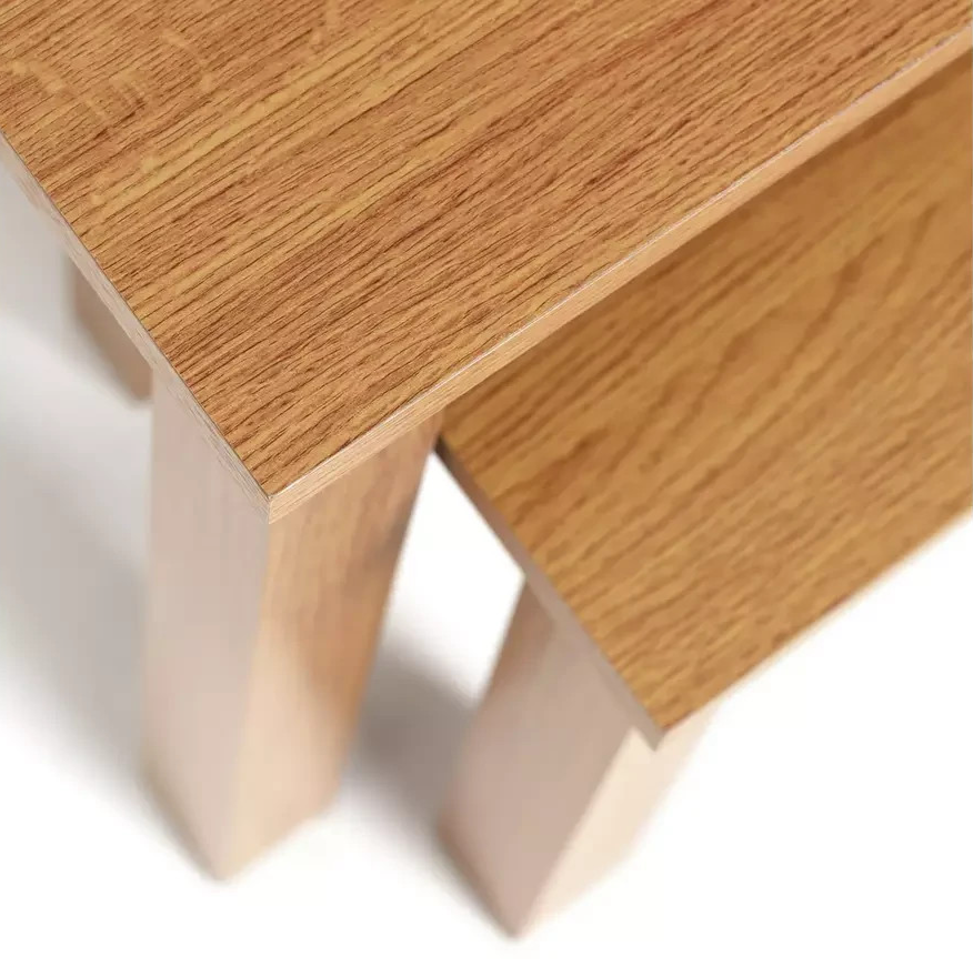 Home Apley Nest of 2 Tables Natural | Modern Living Room Side Table Furniture