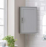 Original And Home Tongue & Groove Corner Wall Cabinet Grey | Bathroom Storage