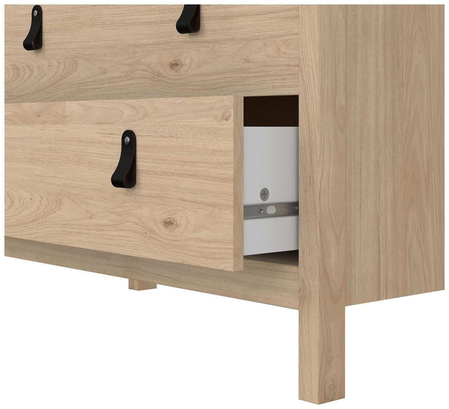 Tvilum Madrid 3 Drawer Chest - Oak  | compact drawer unit