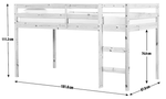 Kaycie Mid Sleeper Shorty Bed Frame - White