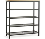 Habitat Loft Living 5 Shelf Shoe Storage Rack - Black | Footwear Rack, Hallway