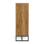 Nomad 2 Door Vinyl Cabinet - Oak | Record Collection Organizer
