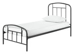 Home Pippa Single Metal Bed Frame - Dark Grey | Durable Sleeping Solution