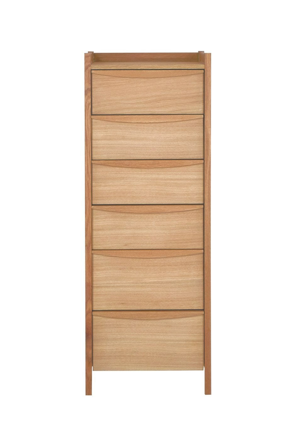 Derwent 6 Drawer Tallboy - Oak | Vertical dresser