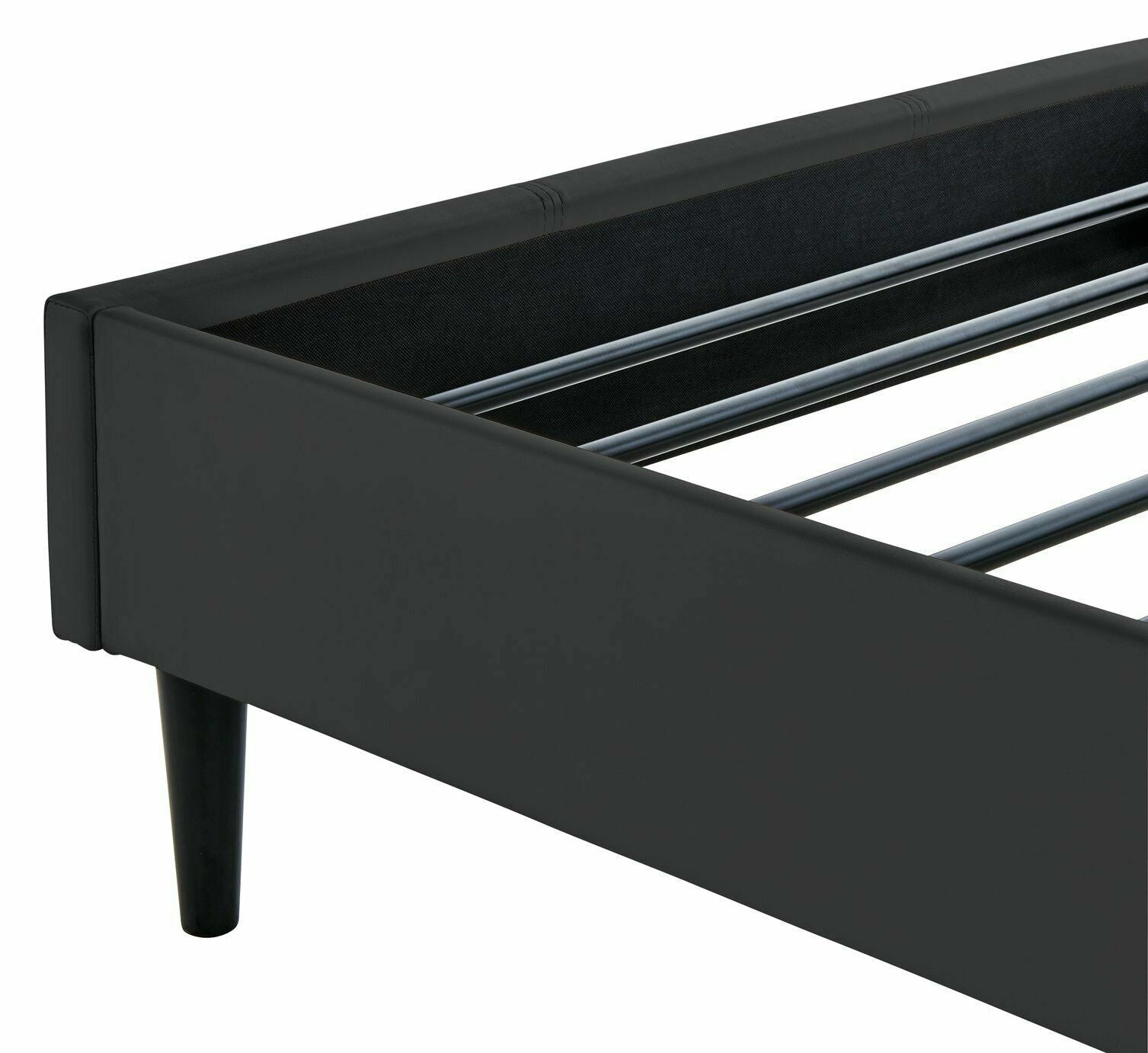 Skylar Single Bed Frame - Black with Memory Foam mattress
