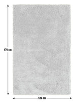 Habitat Noodle Shaggy Plain Rug - Olive - 120x170cm