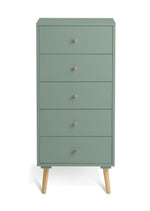 Otto 5 Drawer Tallboy - Sage Green | Stylish Room Arrangement