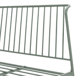 Kanso Double Metal Bed Frame - Sage Green | Sturdy Steel Frame with Slatted Base