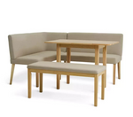 Home Conny Corner Dining Set Natural | Space Saving Kitchen Dining Furniture Set