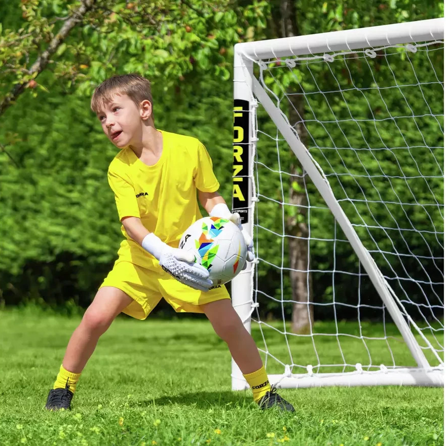 FORZA 8ft x 4ft Football Goal | Garden Football Goal Post Net Soccer Training Eq