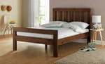 Home Chile Double Wooden Bed Frame - Dark Wood | double bed frame wood