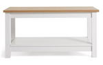 Winchester Coffee Table - White | Modern Living Room Table with Storage Shelf