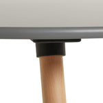 Habitat Quattro Modern Round Dining Table and 4 Chairs Grey Faux Leather Kitchen