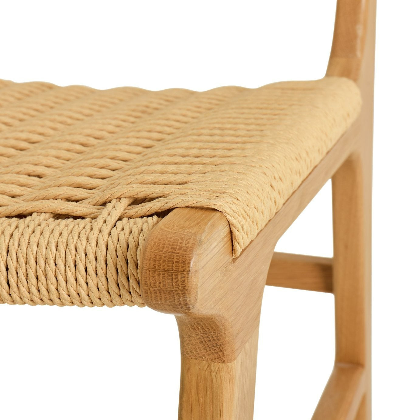 Faro Pair of Solid Wood Dining Chairs - Light Wood | Kitchen Counter Seating