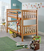 Heavy Duty Detachable Bunk Bed Frame - Pine | Space Saving Sleep Solution