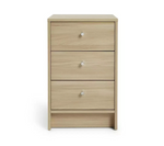 Malibu 3 Drawer Bedside Cabinet - Beech Effect