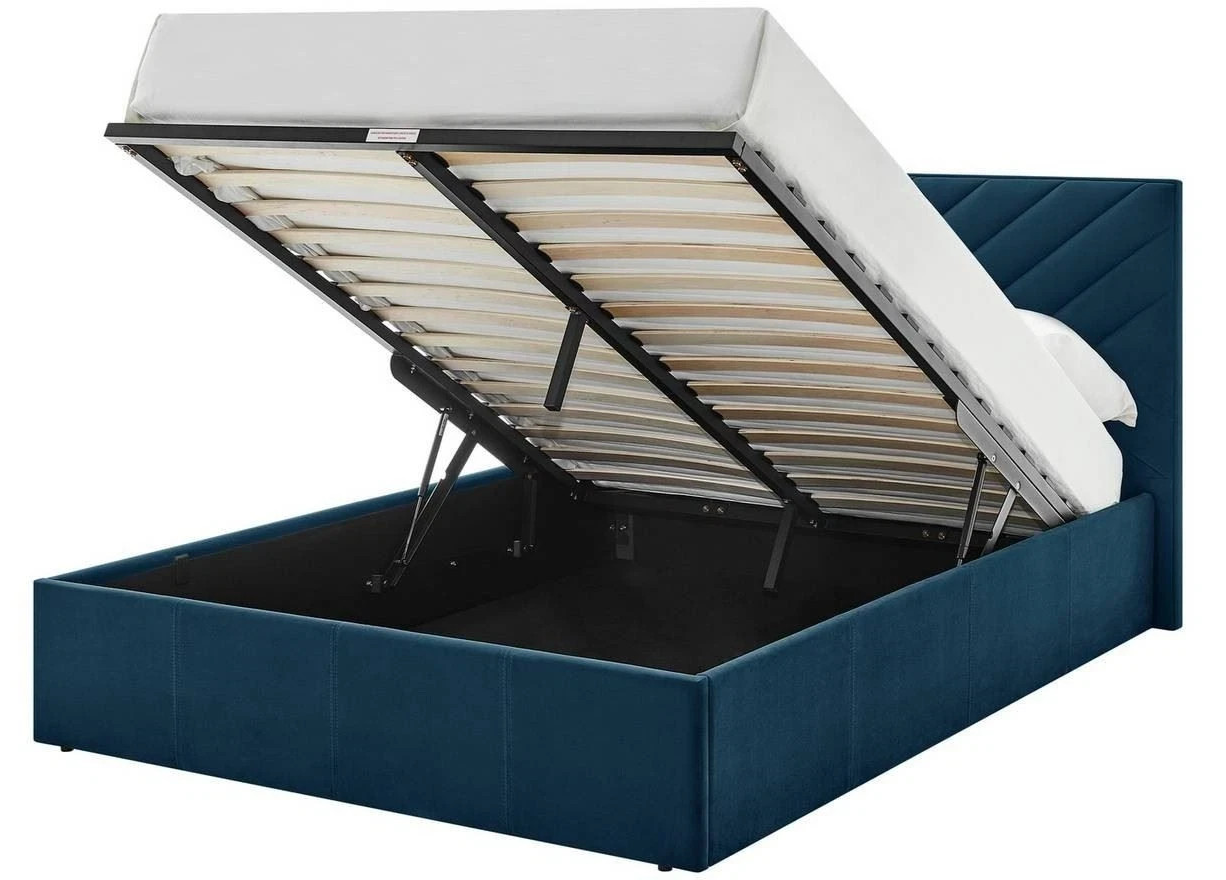Luca Double End Lift Ottoman Bed - Navy