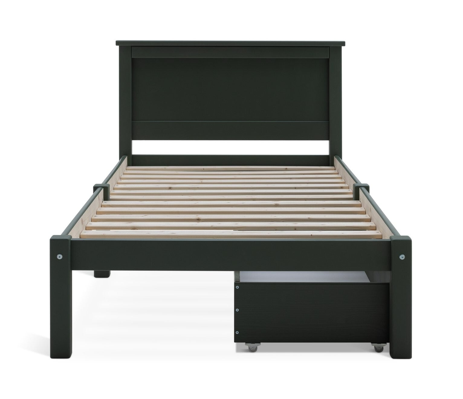 Habitat Brooklyn Single Bed Frame and Drawer - Green | Modern Bedroom Kids Room