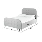Ashby Ottoman Double Fabric Bed Frame - Grey | Soft Upholstered Comfort Bed