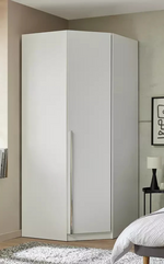 Munich Corner 1 Door Wardrobe - White (B GRADE 1110)