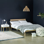 Tatsuma Superking Wooden Bed Frame - Ash | Solid Timber Look