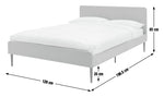 Home Kristopher Small Double Bed Frame Blue | Sturdy Bedroom Furniture
