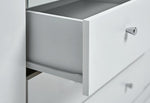 Home Malibu 2 Door 3 Drawer Mirror Wardrobe - White | Modern white wardrobe